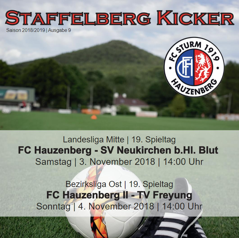Staffelberg Kicker zum Heimspiel gegen SV Neukirchen b. Hl. Blut ist online