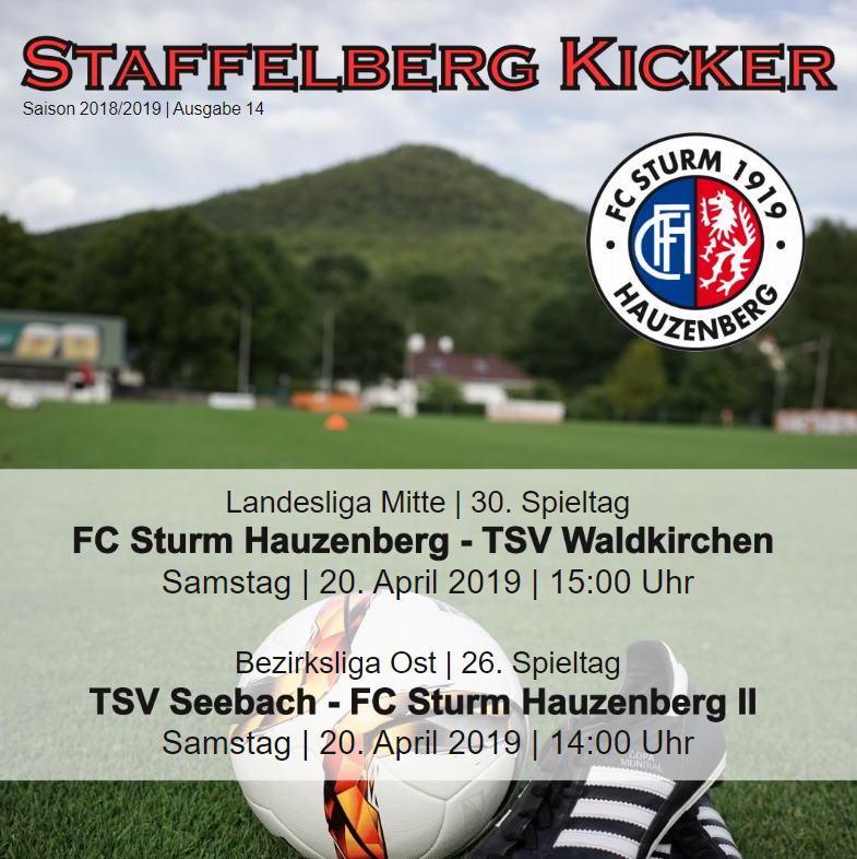 Staffelberg Kicker zum Heimspiel gegen den TSV Waldkirchen ist online