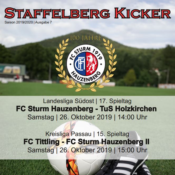 Staffelberg Kicker zum Heimspiel gegen den TuS Holzkirchen ist online