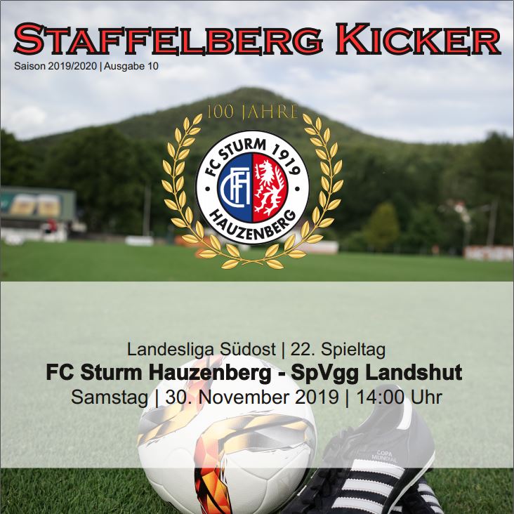 Staffelberg Kicker zum Heimspiel gegen die SpVgg Landshut ist online