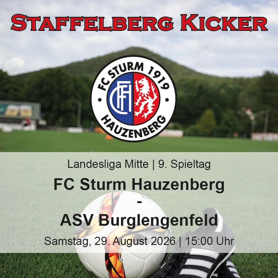 Staffelberg Kicker zum Heimspiel gegen den ASV Burglengenfeld
