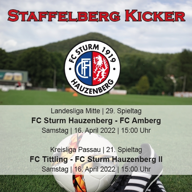 Staffelberg Kicker zum Heimspiel gegen den FC Amberg