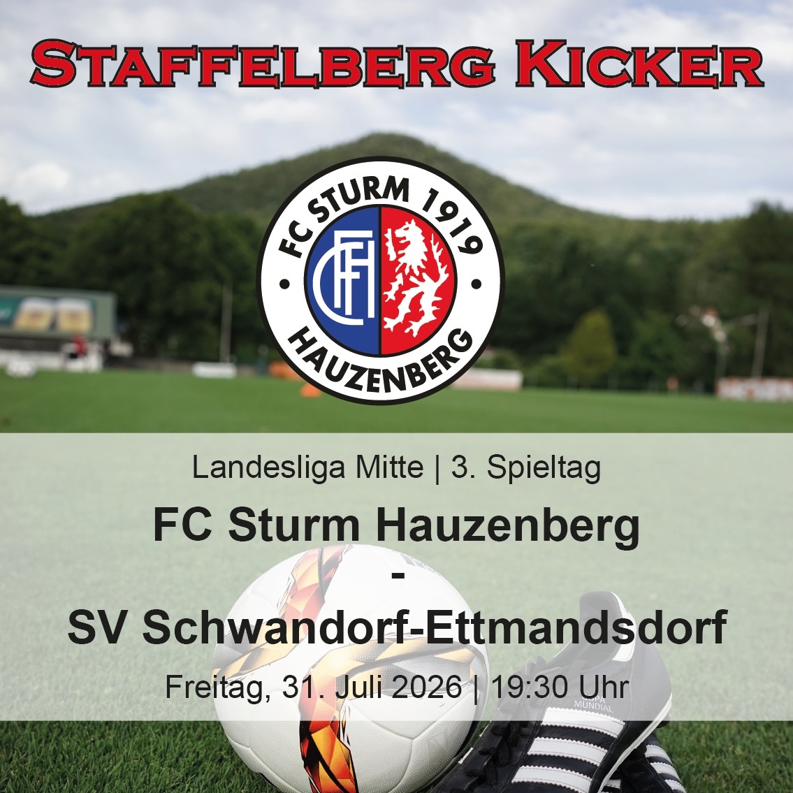 Staffelberg Kicker zum Heimspiel gegen den SV Schwandorf-Ettmannsdorf