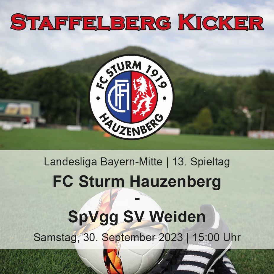 Staffelberg Kicker zum Heimspiel gegen die SpVgg SV Weiden