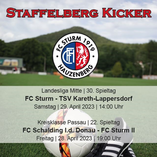 Staffelberg Kicker zum Heimspiel gegen den TSV Kareth-Lappersdorf