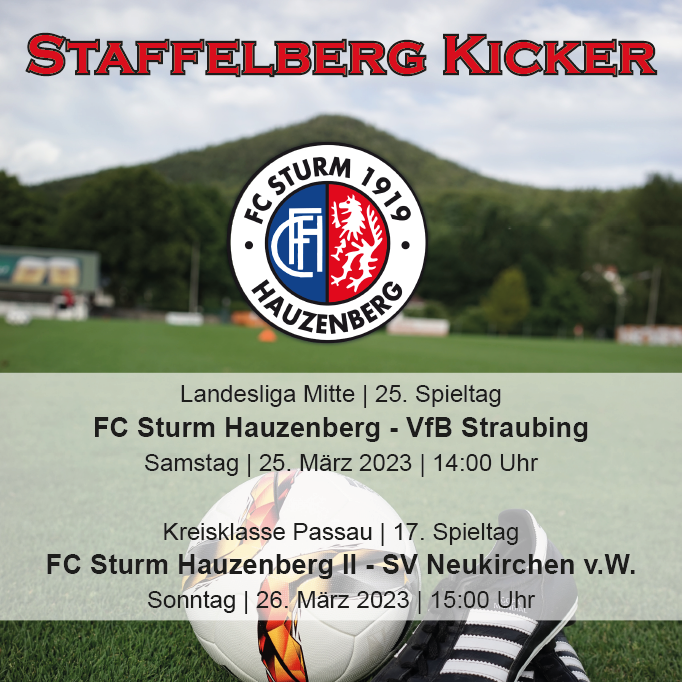 Staffelberg Kicker zum Heimspiel gegen den VfB Straubing