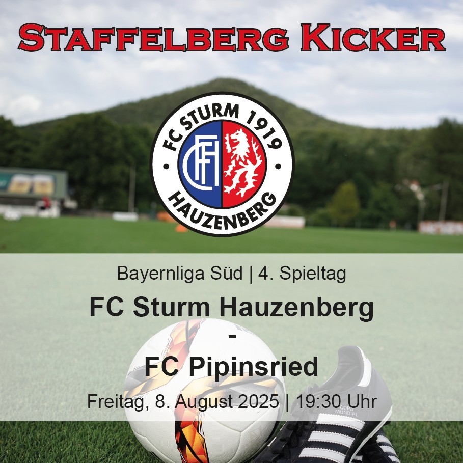 Staffelberg Kicker zum Heimspiel gegen den FC Pipinsried