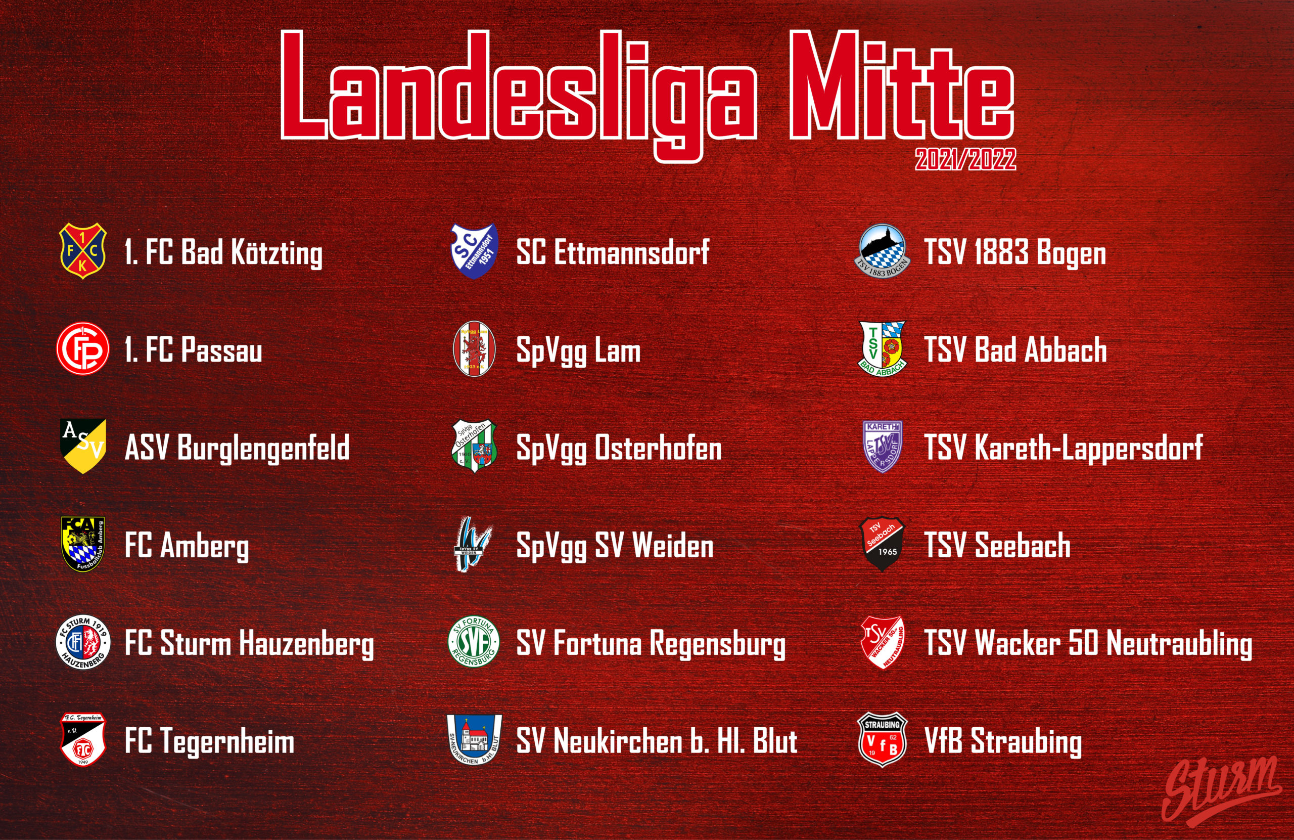 BFV gibt Ligeneinteilung bekannt - FC Sturm zurück in der Landesliga Mitte