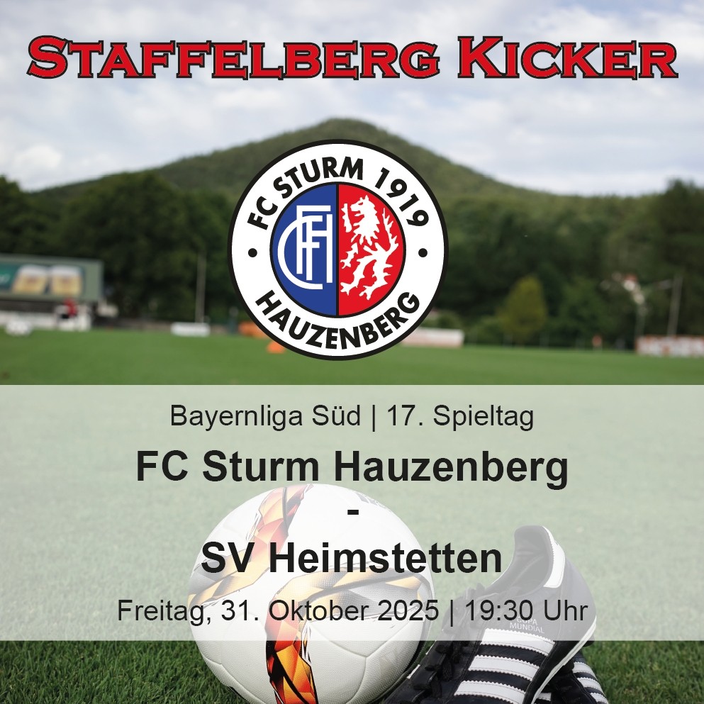 Staffelberg Kicker zum Heimspiel gegen den SV Heimstetten