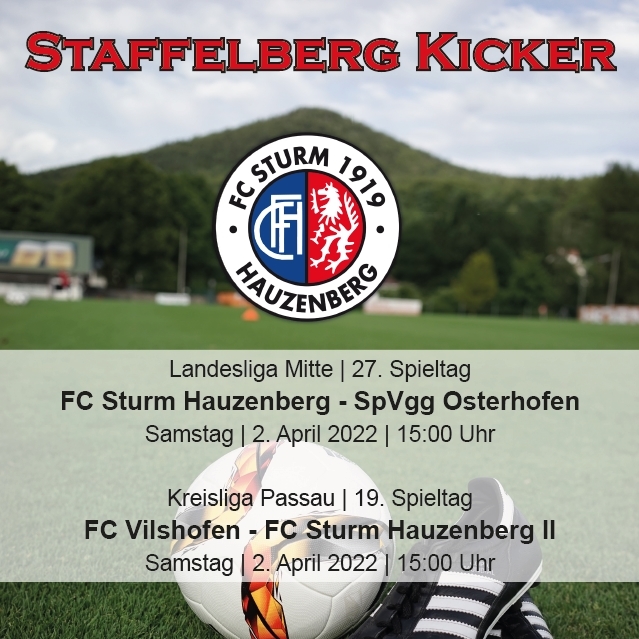 Staffelberg Kicker zum Heimspiel gegen die SpVgg Osterhofen